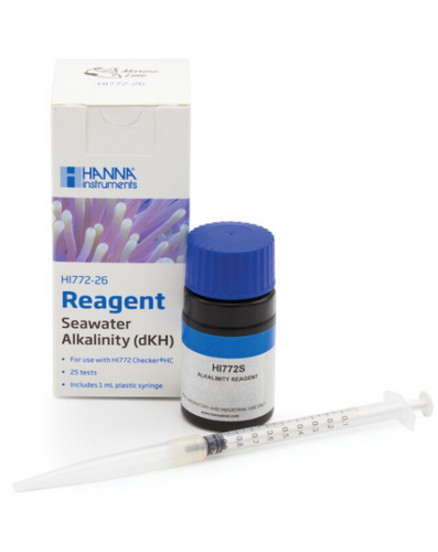 HI-772-26 Seawater/Marine Alkalinity (dKH) colorimetric method Reagents for 25 tests available at Coral Passion in Essex