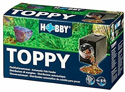 Hobby Toppy Automatic Fish Feeder 1.5V available at Coral Passion in Essex