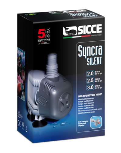 Syncra Silent 2.5 multifunction pump boxed available at Coral Passion in Essex